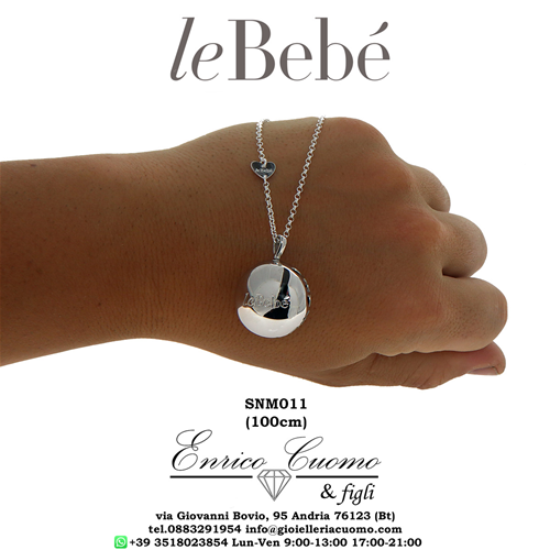 Le Lune Collana Per La Nascita Suonamore Le Bebe In Argento Con Sonaglio Snm 011 Suono Della Mamma Gioielleria Enrico Cuomo